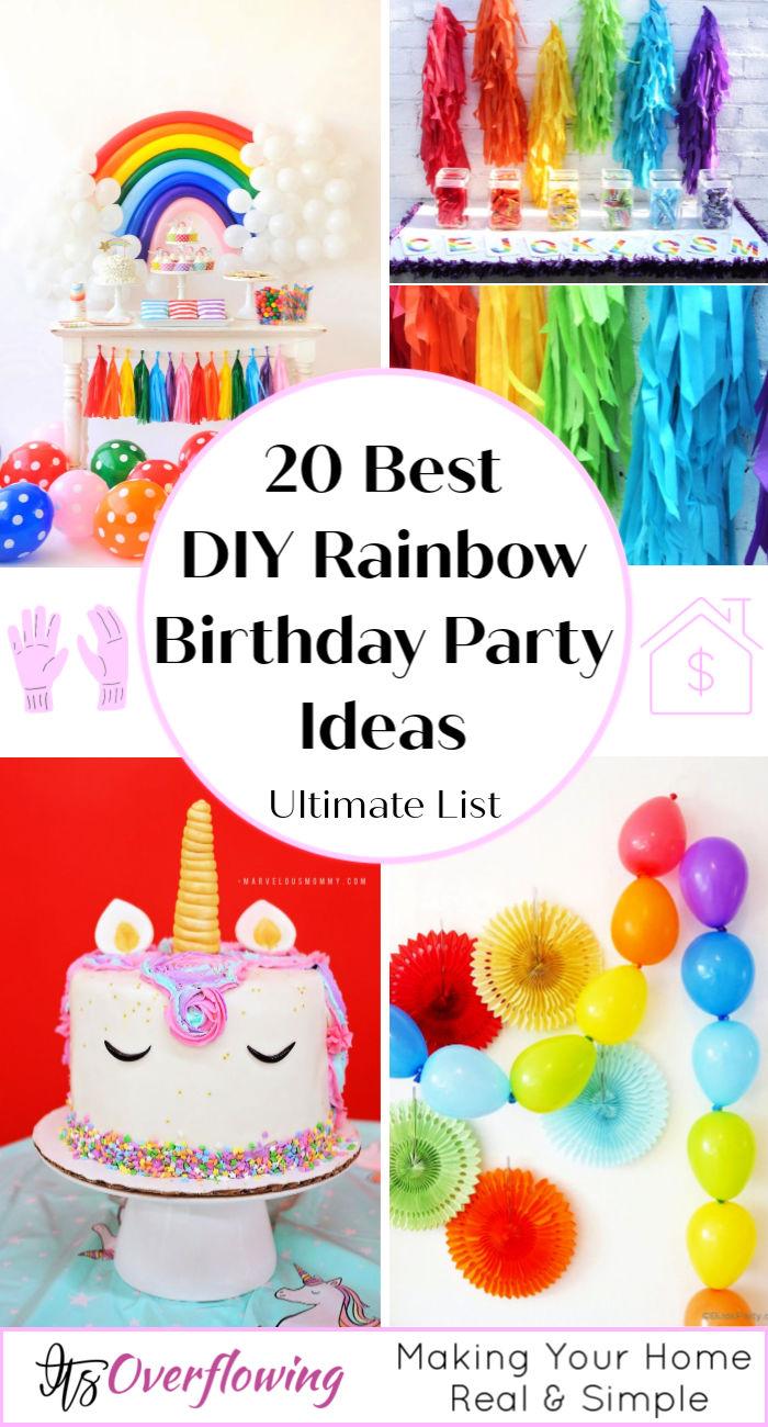20 DIY Rainbow Birthday Party Ideas And Decorations
