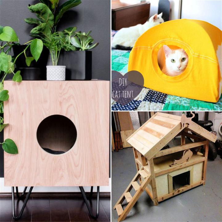 20 Easy DIY Cat House Plans Out Of Recycled Materials