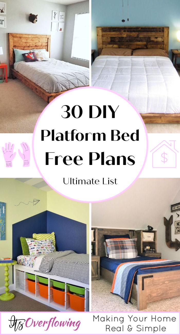 30 Free DIY Platform Bed Plans