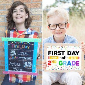 32 free printable first day of school signs