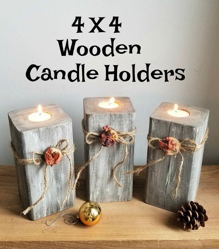 4x4 Wooden Candle Holder Ideas
