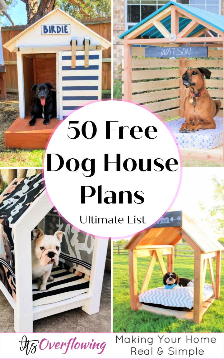 50 Free DIY Dog House Plans
