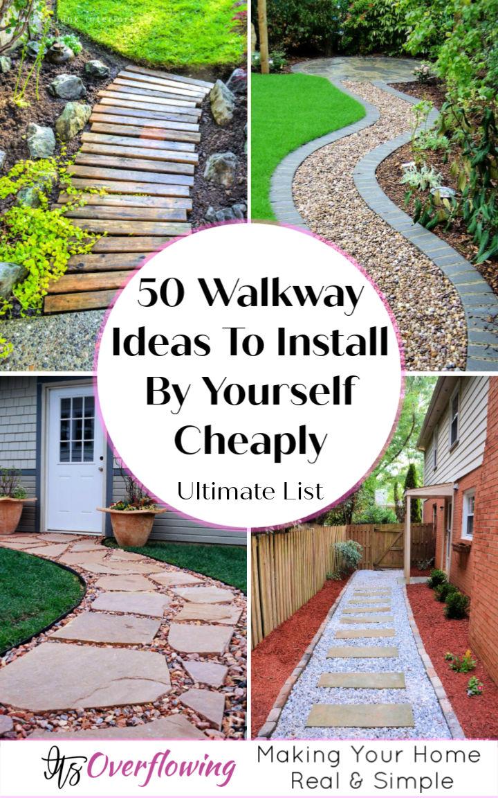 50 Walkway Ideas To Install By Yourself Cheaply -  Garden Path Ideas - Wooden Walk Ideas - Paver  Walkway Ideas - Stone  Walkway Ideas - Brick Walkway Ideas 
