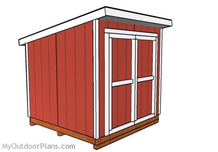 8×8 Lean to Shed Plan