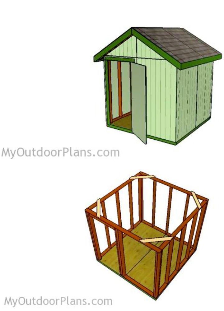 Build a 8×8 Shed with Detailed Instructions