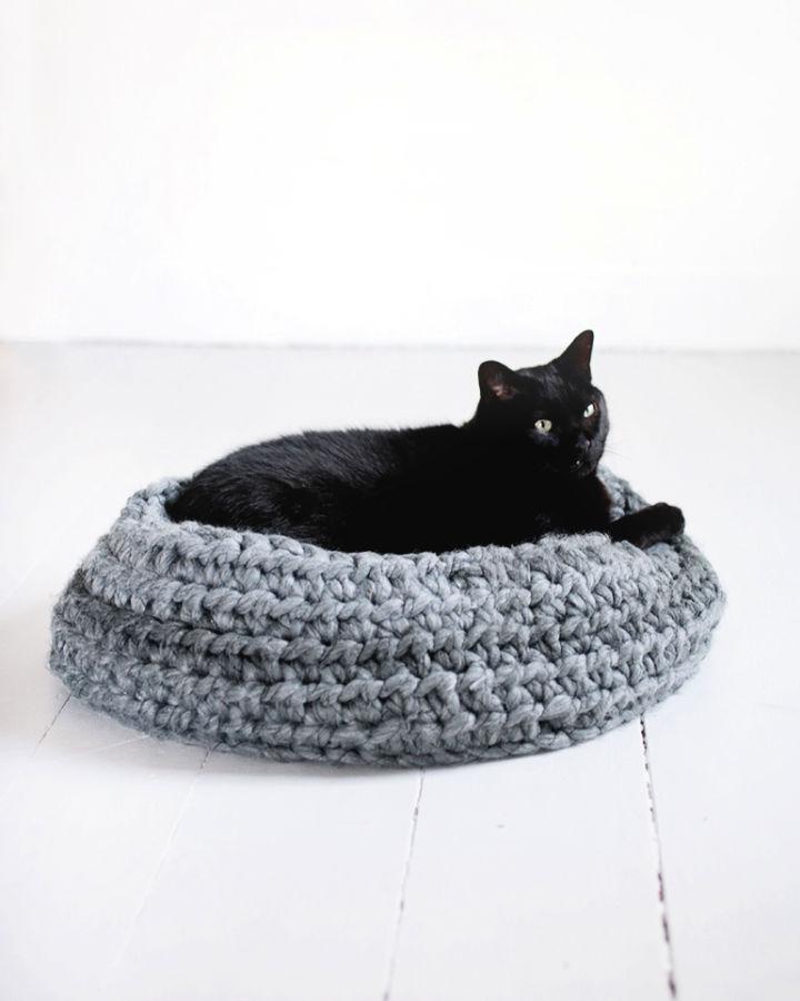 Adorable Crochet Cat Bed Pattern