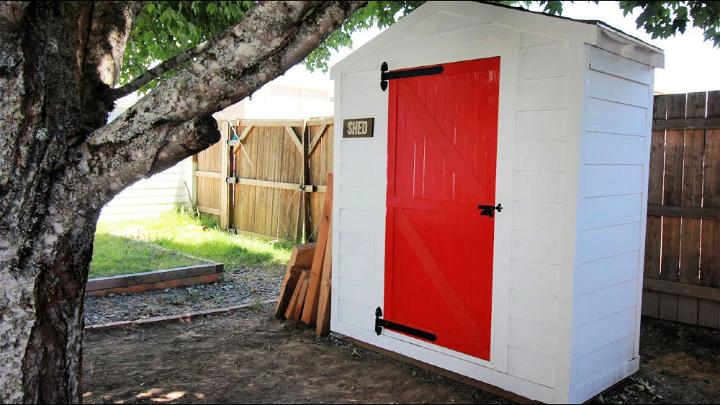 DIY Barn Style Door Shed for Less Than $40