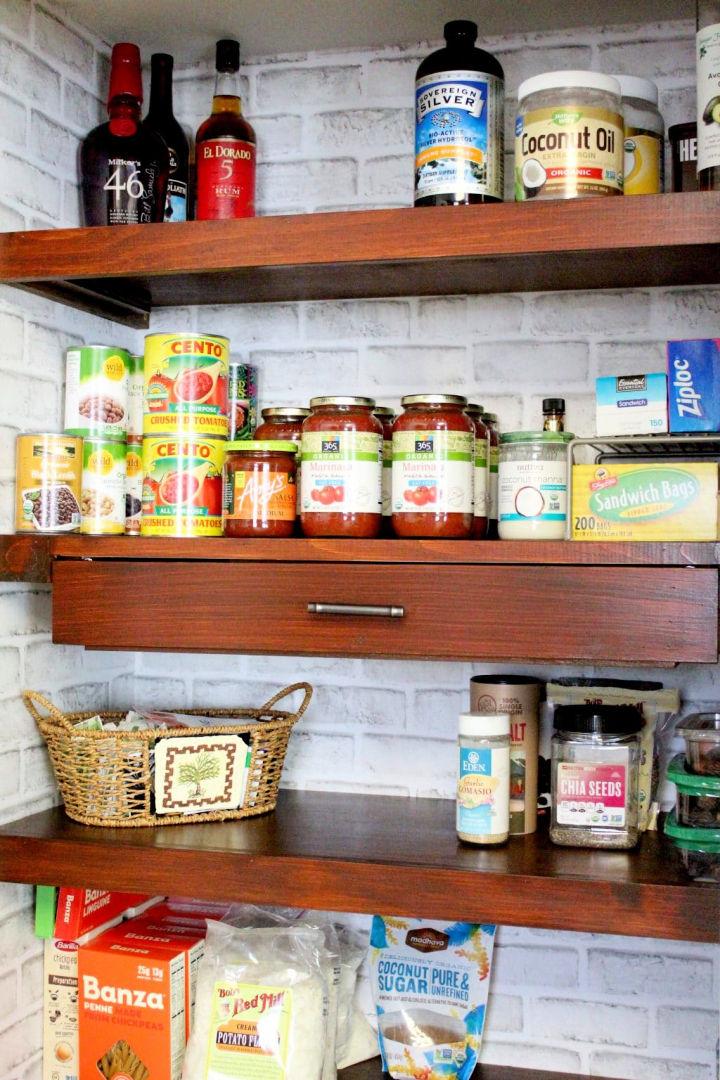 Built in Pantry Shelves with Drawers