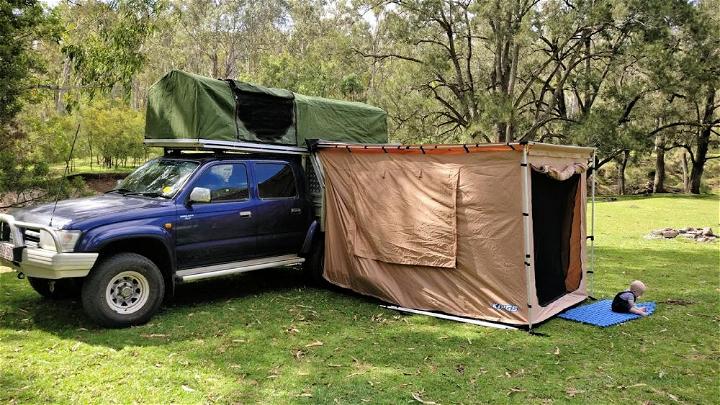 Canopy Camper With Buit In Rooftop Tent