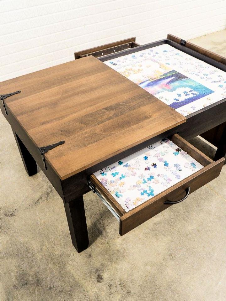 Coffee Height Jigsaw Puzzle Table Designs