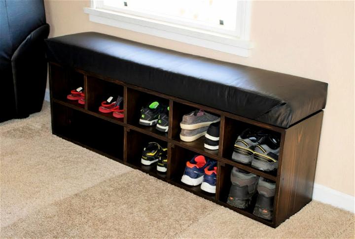 DIY Cubby Bench for Shoe Store