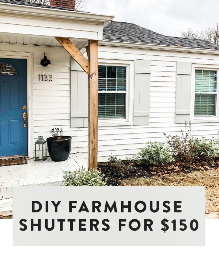 Making Farmhouse Shutters Under $150