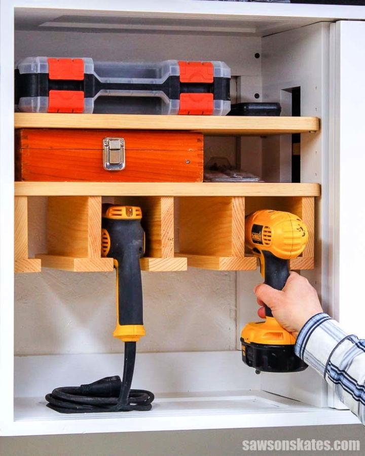 DIY Cordless Drill Storage Rack