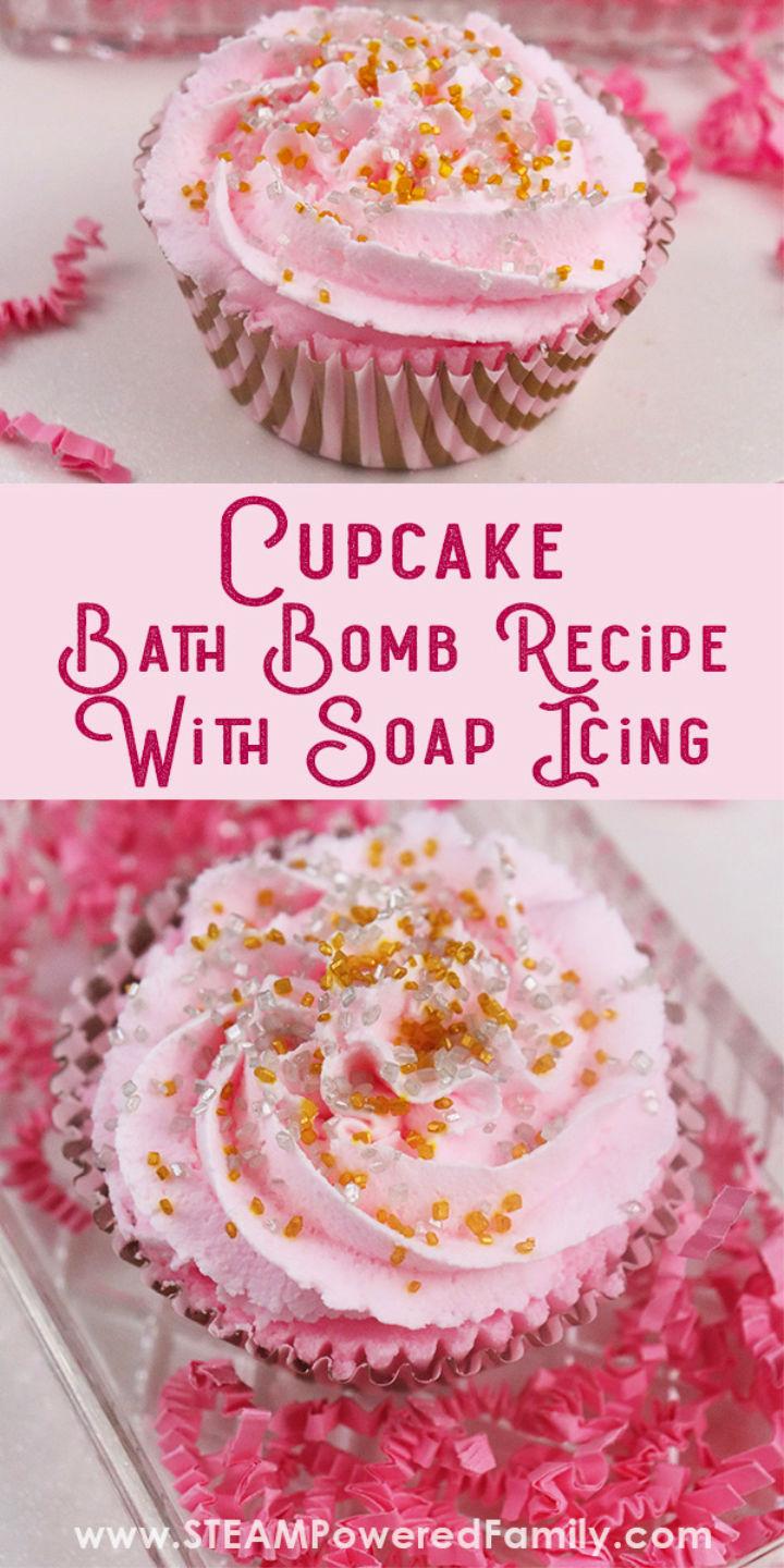 DIY Cupcake Bath Bombs With Soap Frosting