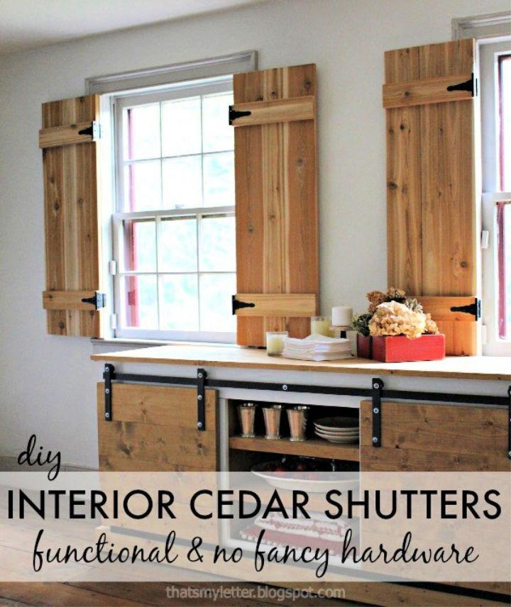 Affordable DIY Interior Cedar Shutters