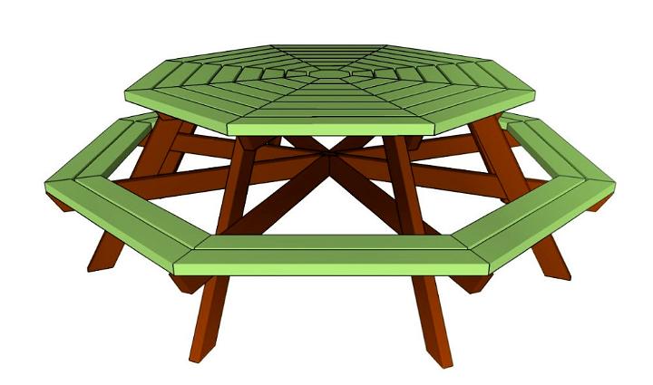 DIY Octagon Picnic Table