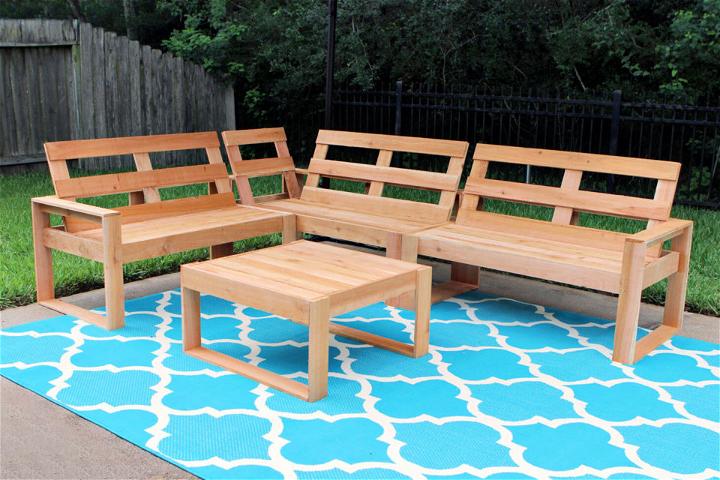 DIY Outdoor Sectional for Under $100