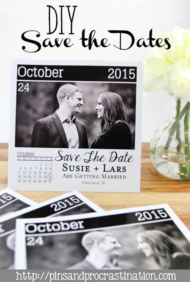 DIY Page a Day Calendar Save The Dates