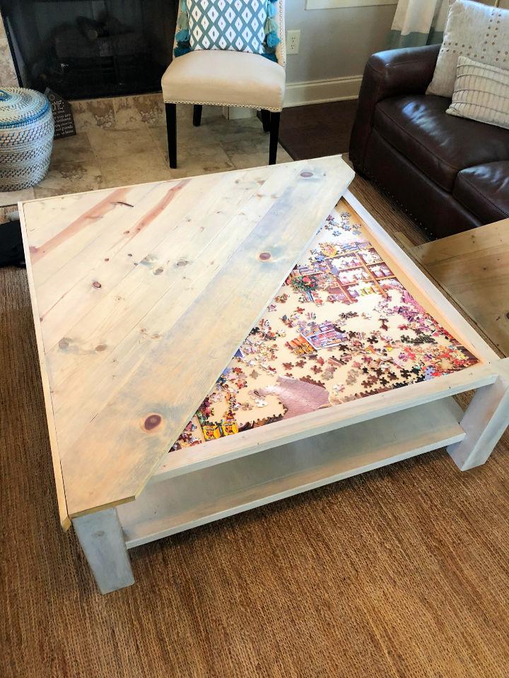 Awesome DIY Puzzle Table
