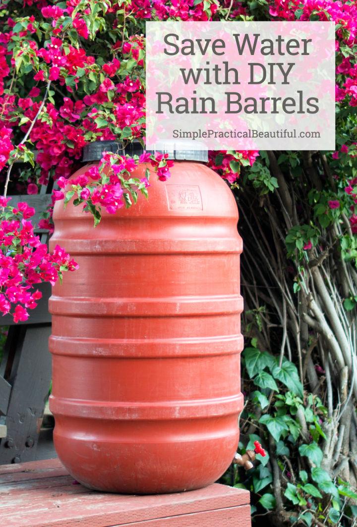 DIY Rain Barrel for Garden