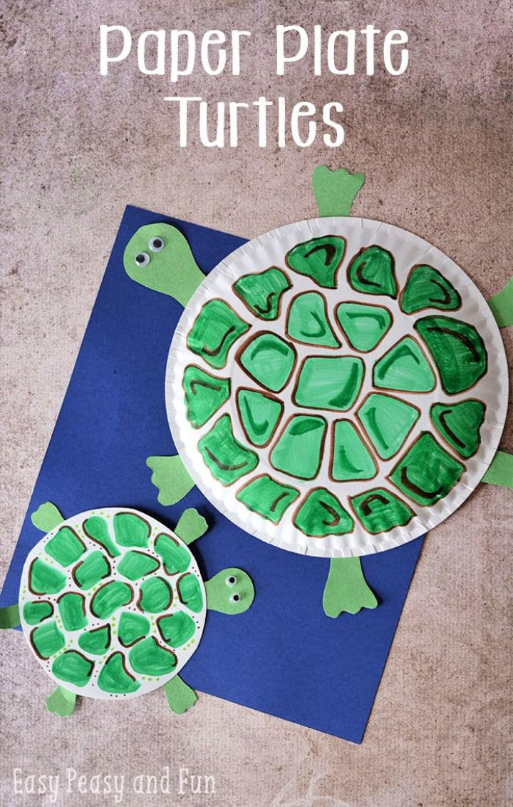 Easy DIY Paper Plate Turtle