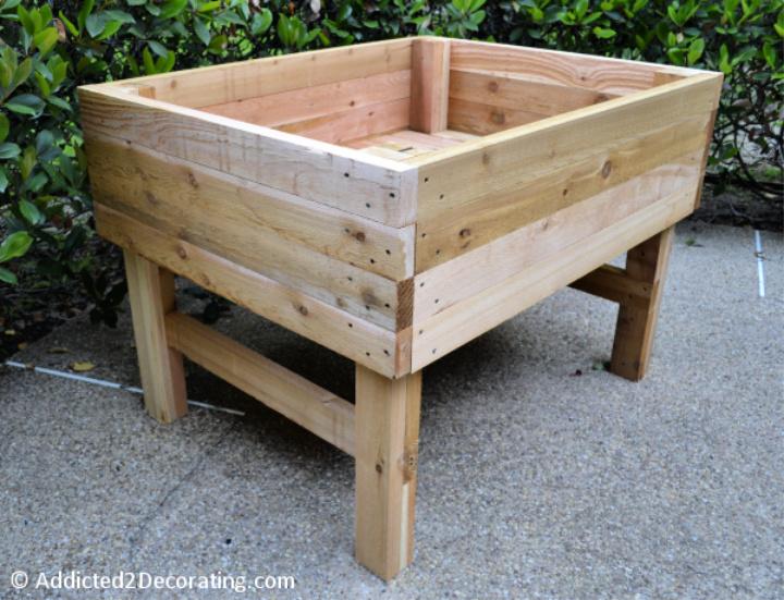 DIY Wooden Elevated Garden Bed