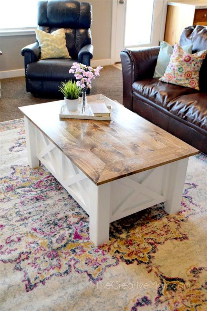 Making a Farmhouse Coffee Table With Storage