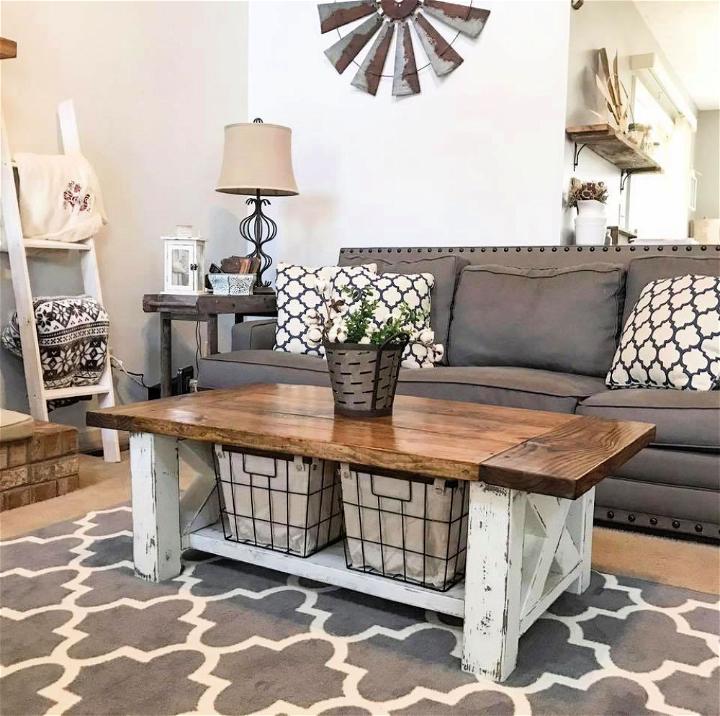 How to Make a Farmhouse Style Coffee Table