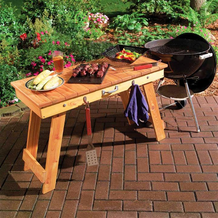 Fold Up Grill Table