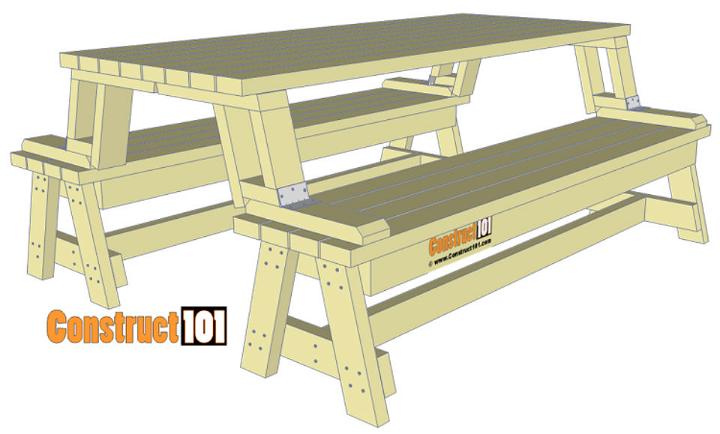 Free Picnic Folding Table Woodworking Plan