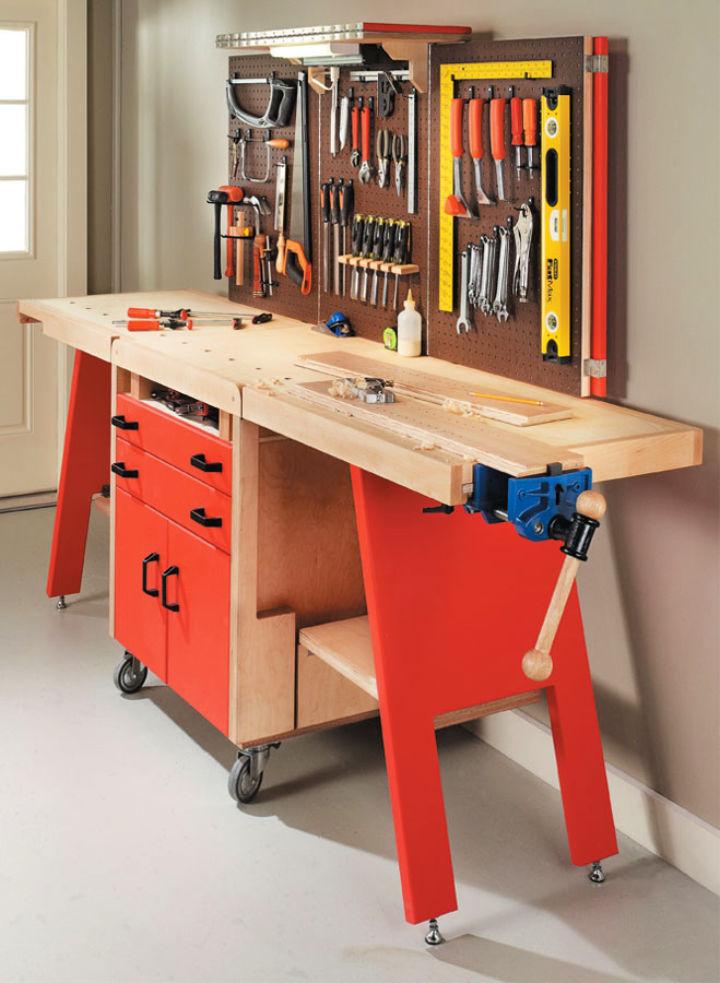 Free Folding Tool Storage Woodworking Plans