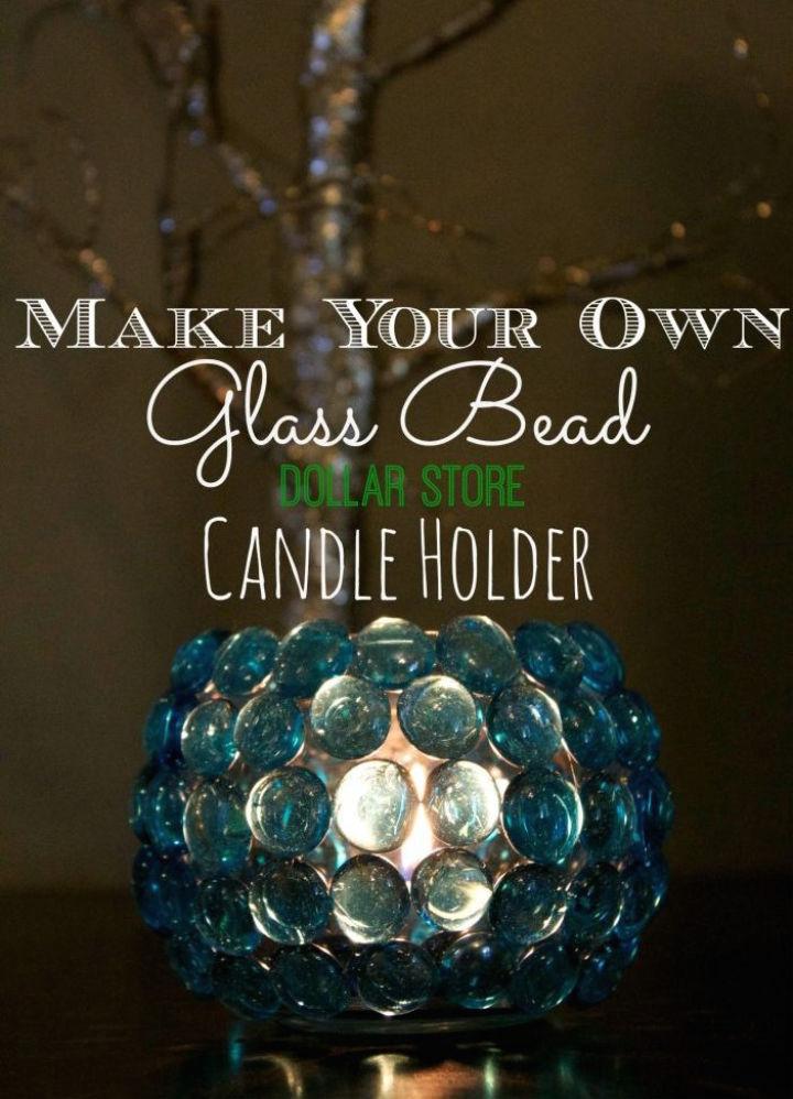 Glass Beaded Candle Holders