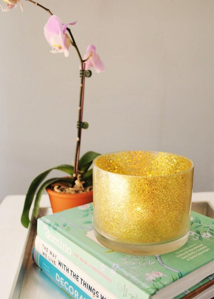 Handmade Glitter Votive Holder