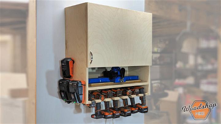 Handmade Wood Drill Storage Cabinet