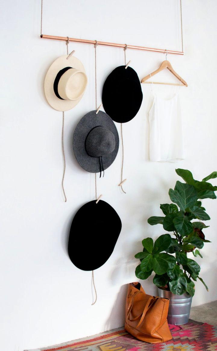 Build a Hanging Copper Pipe Hat Rack