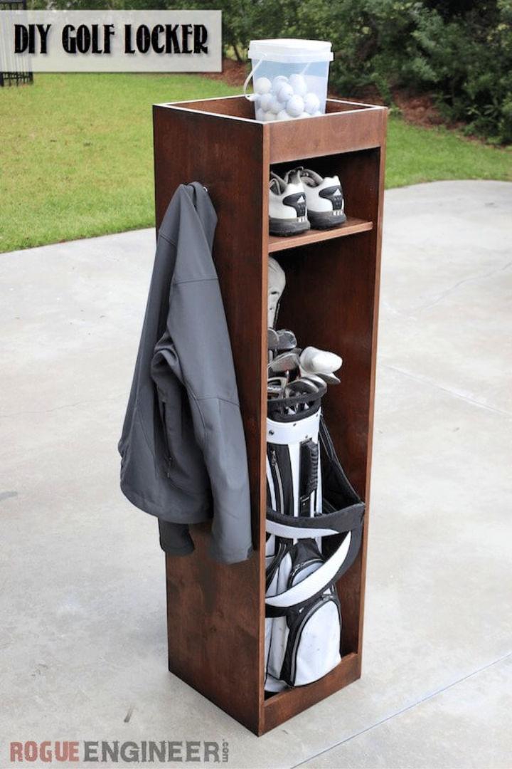 Homemade Golf Locker Shelves