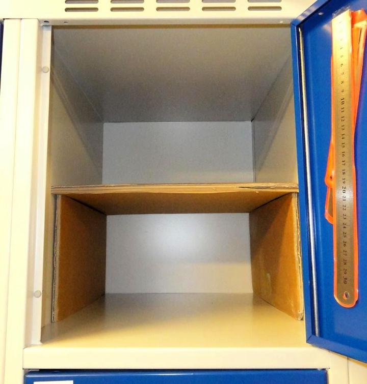 How to Make a Cardboard Locker Shelf 