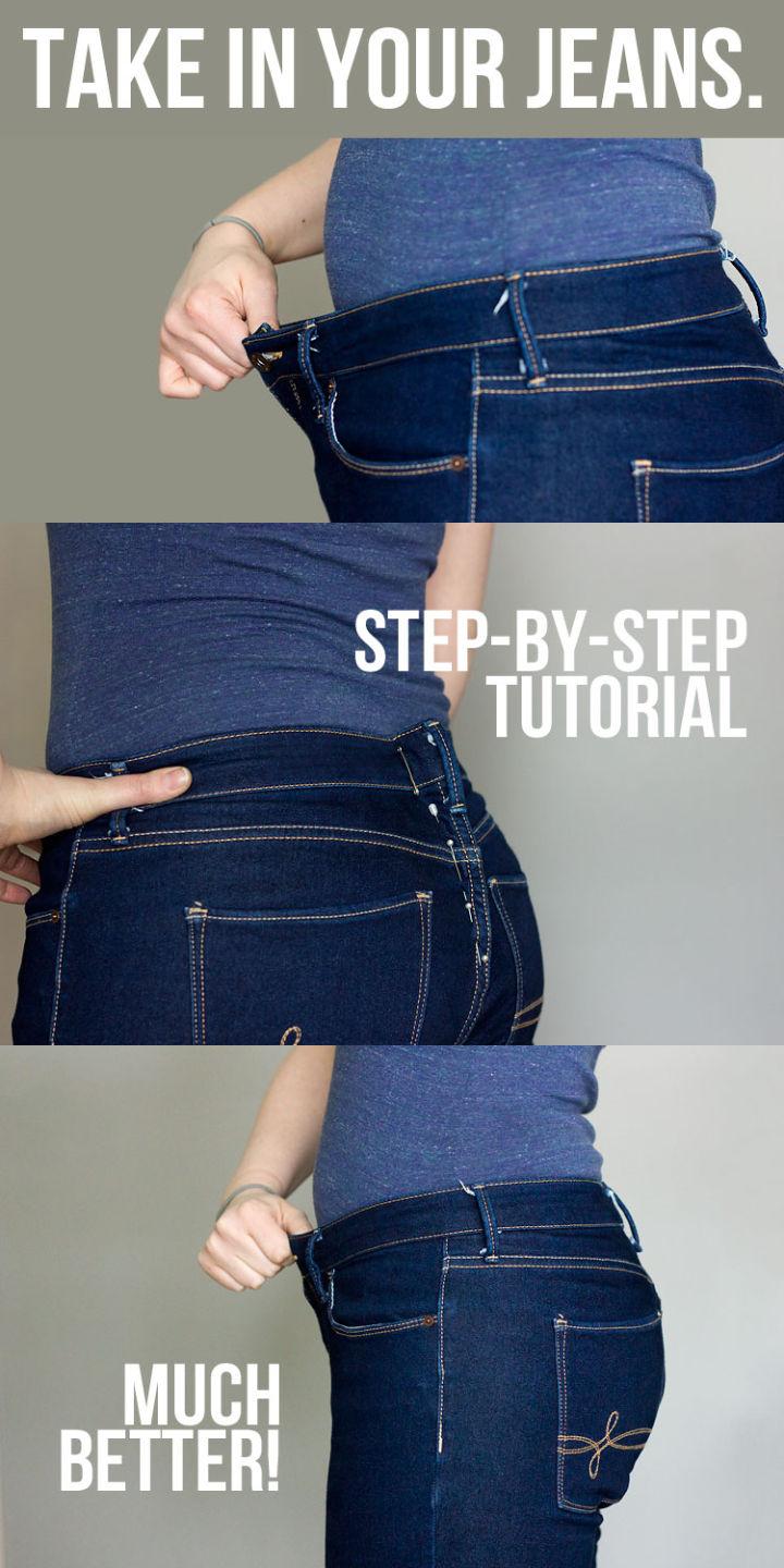 How to make pants waist smaller so they look the same