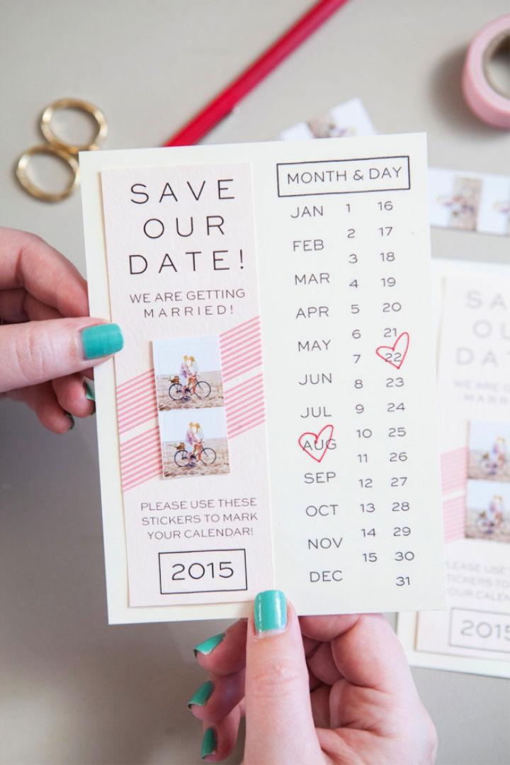 DIY Instagram Photo Save The Date Invitation