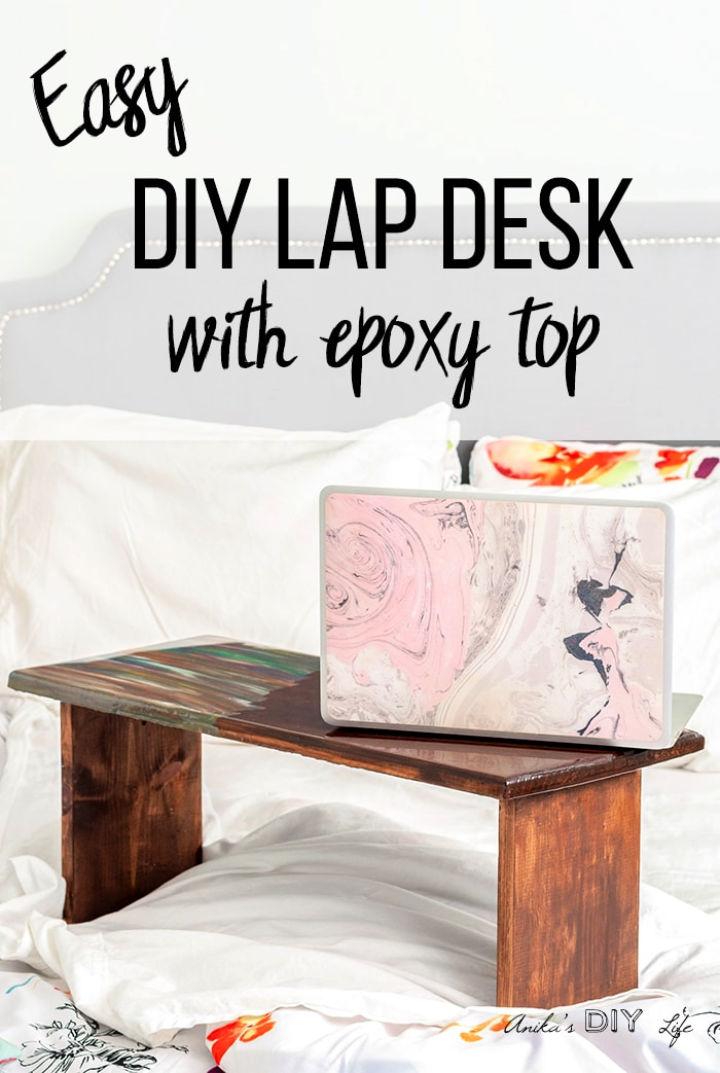 Lap Desk with Epoxy Resin Top