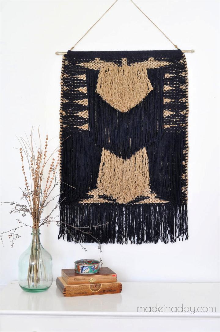 DIY No Weave Large Wall Hanging Tapestry