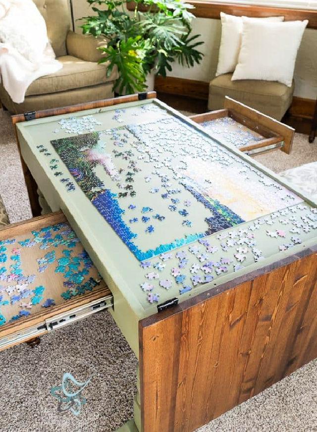 How to Make Your Own Puzzle Coffee Table