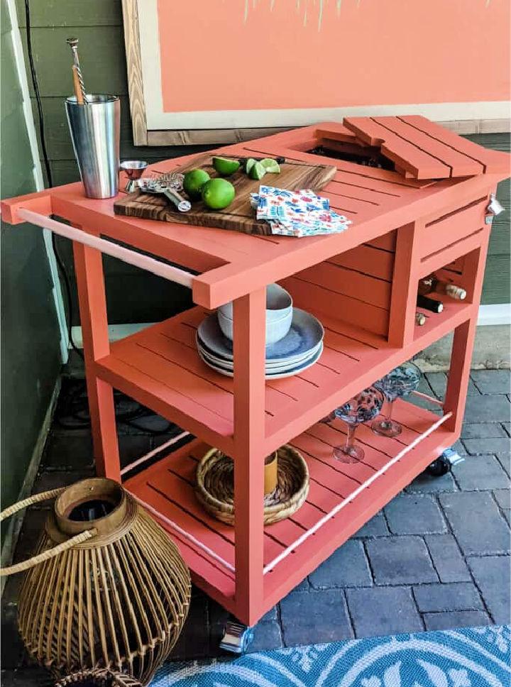 Make an Outdoor Bar Cart With Ice Storage