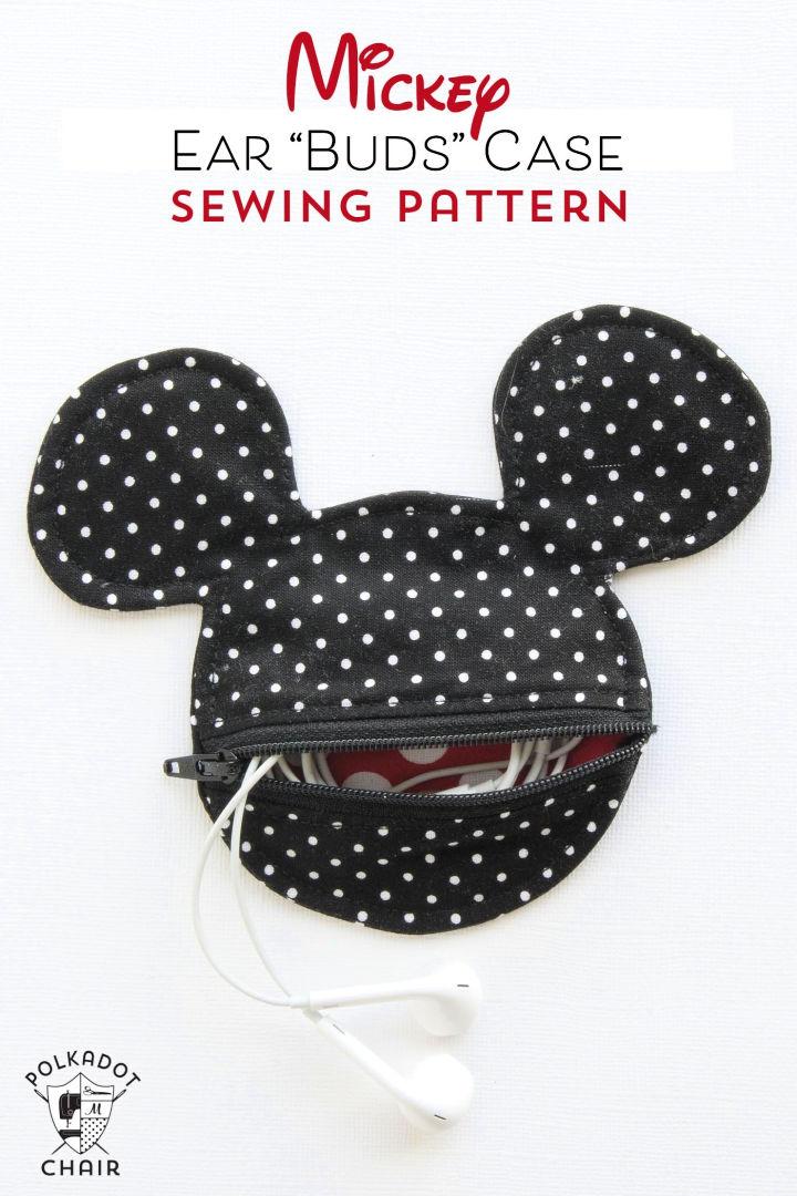 Mickey Mouse Inspired Earbud Pouch Sewing Pattern