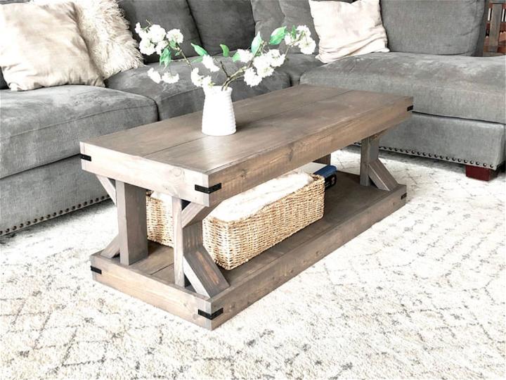 Modern DIY Farmhouse Wood Coffee Table