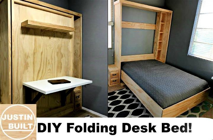 Modern DIY Murphy Bed With Desk