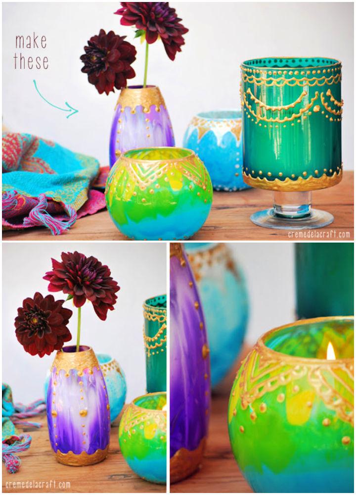 Moroccan Candle Holders from Glass Jars