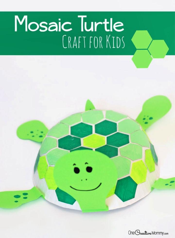 Mosaic Turtle Craft for Kids