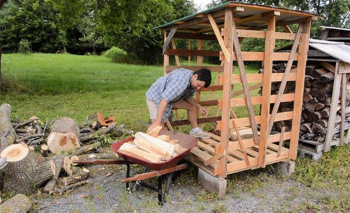 DIY Movable Firewood Shed