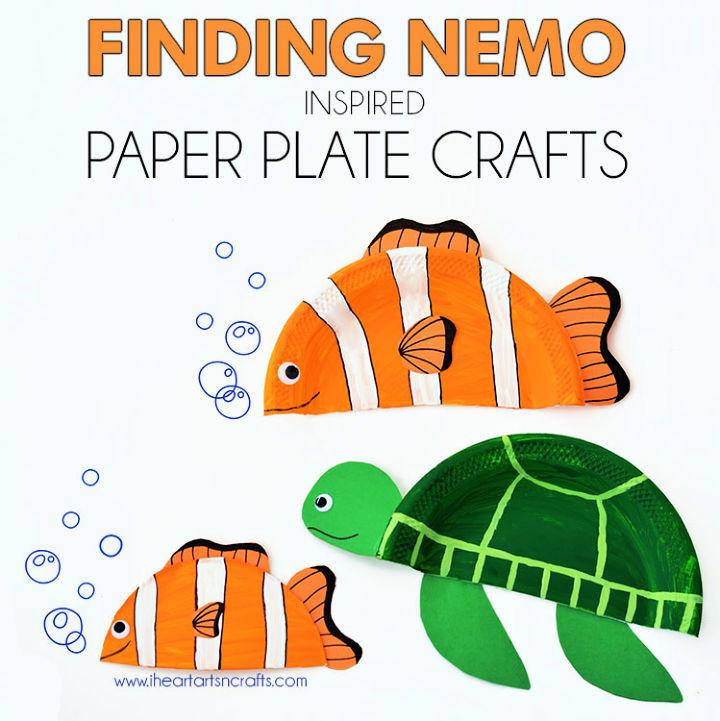 Nemo Inspired Paper Plate Craft